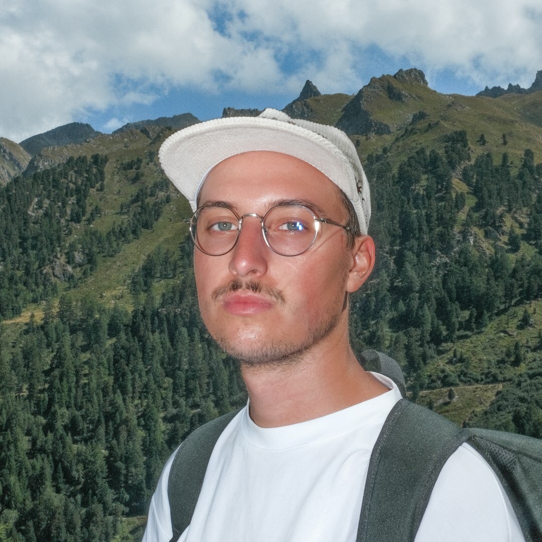 Studio portrait of a Swiss male reporter in his thirties