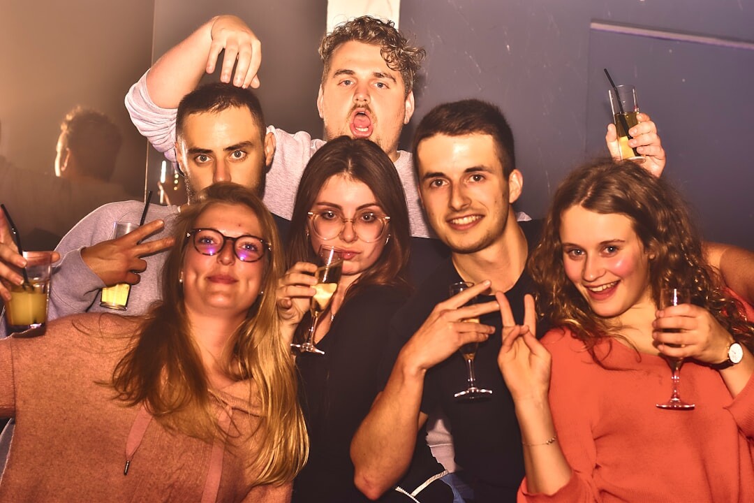 group of friends at event