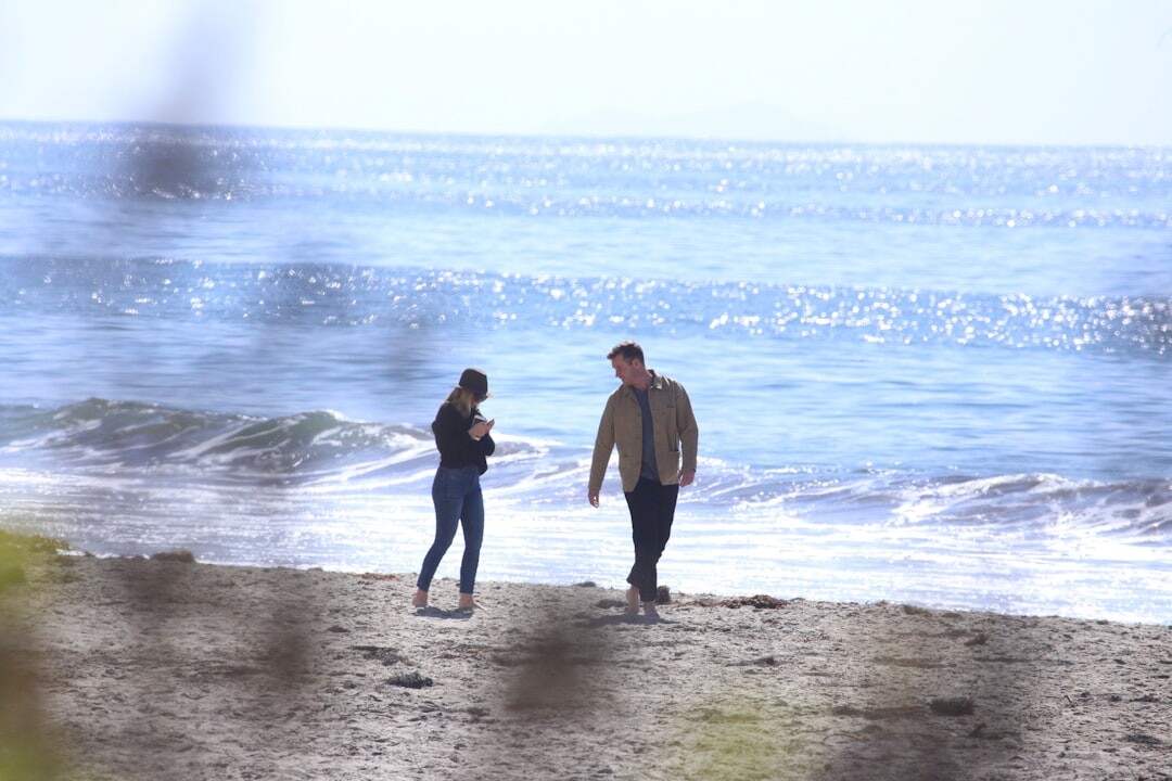 celebrity couple walking